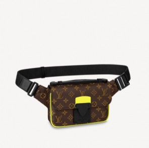 Louis vuitton s lock sling bag monogram macassar M45864
