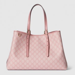 Lady's Gucci GG Emblem Medium Tote Bag Light Pink