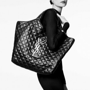 YSL ICARE MAXI SHOPPING BAG IN QUILTED LAMBSKIN