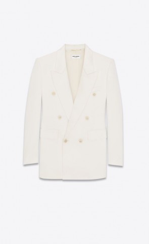 Lady's YSL / Saint Laurent Jacket In Silk Satin