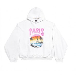 Balenciaga Paris Tropical Round Hoodie Oversized