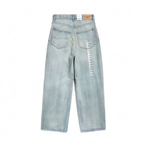 Lady's Balenciaga Denim Size Sticker Baggy Pants