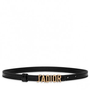 Dior women black calfskin j adior belt