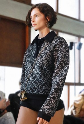 Lady's Chanel Polo in Glittered Cotton