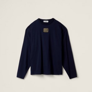 Lady's Lady's Cotton Jersey T-Shirt In Navy
