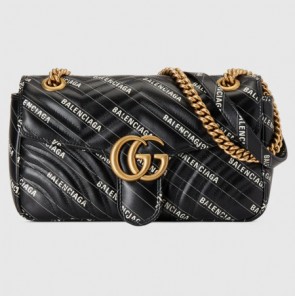 Gucci Balenciaga print The Hacker Project small GG Marmont bag Style ‎443497 UK5AT 1089