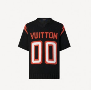 LV CHUNKY INTARSIA FOOTBALL KNITTED T-SHIRT