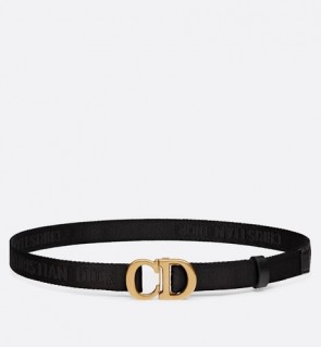 Dior Saddle Belt Black Jacquard 20 mm