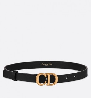 Dior Saddle Belt Black Leather 20mm B0042cwgh M900