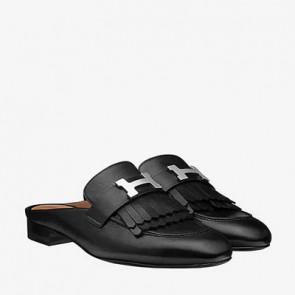 Women rivoli mule black leather H181065ZvF5365