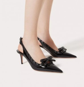 Valentino Rockstud Bow Slingback Pump