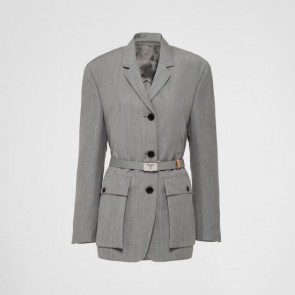 Lady's Prada Kid Mohair Single-Breasted Jacket