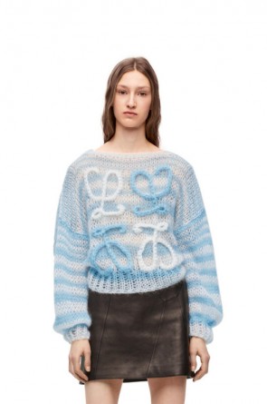 Lady's Loewe Anagram Sweater In Mohair