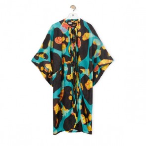 Loéwe Shell print kaftan in linen dress