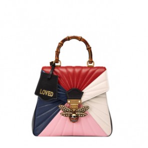 Gucci women Queen Margaret quilted leather top handle bag 476664