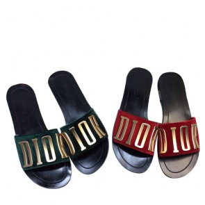 Dior suede leather slipper