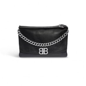 Balenciaga BB Soft Large/Small Calfskin Flap Bag