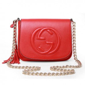 Gucci women soho leather chain bag