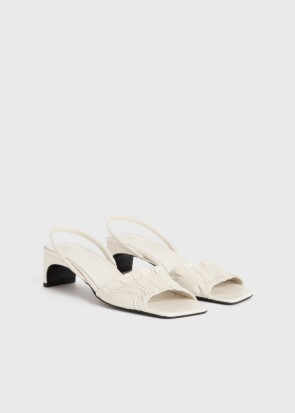 Lady's Toteme The Gathered Scoop-Heel Sandal