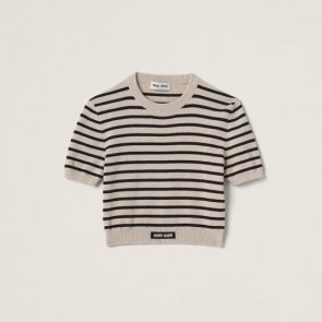 Lady's Miumiu Cotton Crew-Neck Sweater
