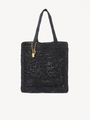 Lady's Chloe Summer Banana Tote Bag In Raffia