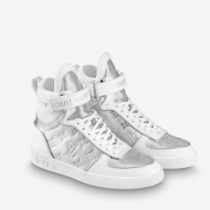 Women louis vuitton boombox sneaker boot sliver shoes 1A95QY