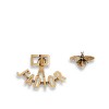 Women earrings in gold tone finish aged metal